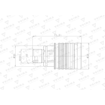 Szybkozłącze hydrauliczne gniazdo EURO M20x1.5 GZ Push-pull (9100820G) VOIMA-101538