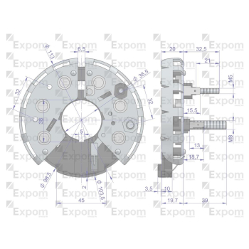 Prostownik diody alternatora 335532 Nowy Typ EXPOM KWIDZYN eu-101561