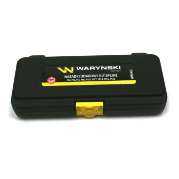 Zestaw nasadek udarowych 1/2 typu SPLINE  9 el  Waryński-101734