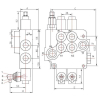 Rozdzielacz hydrauliczny trzysekcyjny (3) 80L-10216