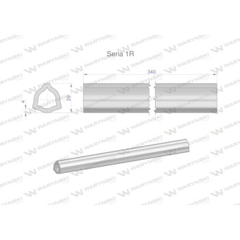 Rura wewnętrzna Seria 1R do wału 460 przegubowo-teleskopowego 29x4 mm 340 mm WARYŃSKI