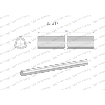 Rura wewnętrzna Seria 1R do wału 510 przegubowo-teleskopowego 29x4 mm 390 mm WARYŃSKI