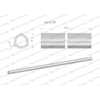 Rura wewnętrzna Seria 3R do wału 1210 przegubowo-teleskopowego 36x4.5 mm 1055 mm WARYŃSKI