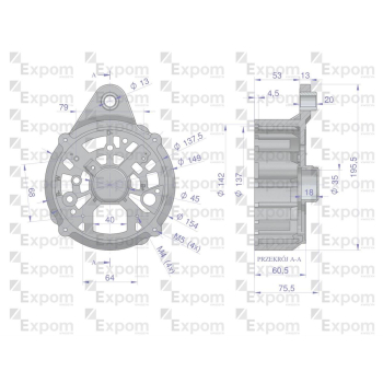 Pokrywa tylna alternatora 0120468055EX Nowy Typ EXPOM KWIDZYN eu-102297