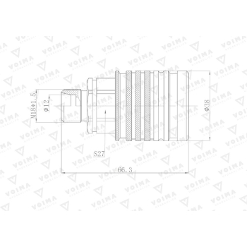 Szybkozłącze hydrauliczne gniazdo EURO M18x1.5 GZ Push-pull (9100818G) VOIMA (opakowanie 50szt)-102610