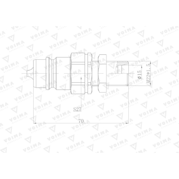 Szybkozłącze hydrauliczne wtyczka EURO M22x1.5 GZ long (9100822LW) VOIMA (opakowanie 50szt)-102625