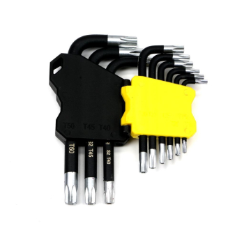 Zestaw kluczy TORX T10-T50 ze stali S2 9el w uchwycie Waryński-102636