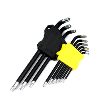 Zestaw kluczy przedłużonych TORX  T10-T50 ze stali S2 9el w uchwycie Waryński-102641