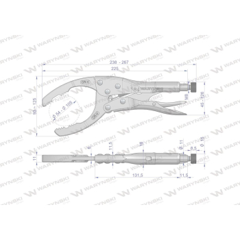 Szczypcoklucz do filtrów ze stali CrV Waryński-102987