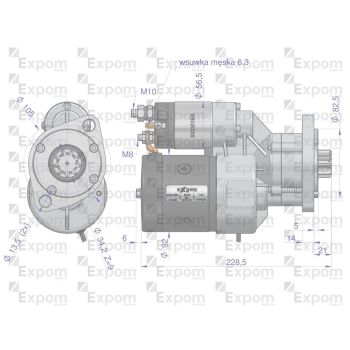 Rozrusznik z reduktorem typu Magneton 9142781  Ursus C-328 Claas Deutz Blue Line EXPOM KWIDZYN-103800