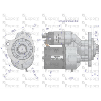 Rozrusznik z reduktorem typu Magneton MF4 Ursus 4512 9142743 Blue Line EXPOM KWIDZYN-103906