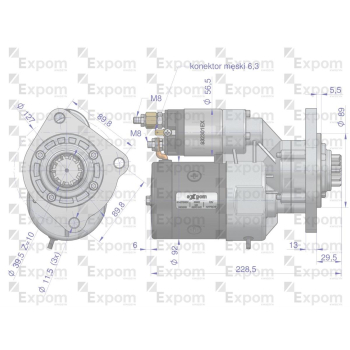 Rozrusznik z reduktorem typu Magneton Case MF 9142720 Blue Line EXPOM KWIDZYN-103932