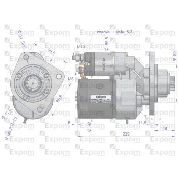 Rozrusznik z reduktorem typu Magneton 9142748 Case MF Blue Line EXPOM KWIDZYN-103937
