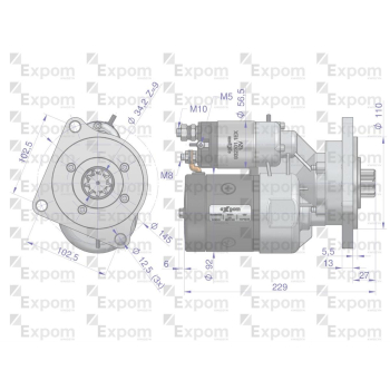Rozrusznik z reduktorem typu Magneton Fiat 9142680 Blue Line EXPOM KWIDZYN-103953