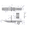 Spinacz. zaczep. zamek burty uniwersalny 115 mm x 17 mm. ze skoblem. klamra z drutu fi-3mm-104167