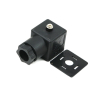 Wtyczka elektryczna (czarna) 12V 24V (SP666) do zasilania cewek elektromagnetycznych z uszczelką Waryński