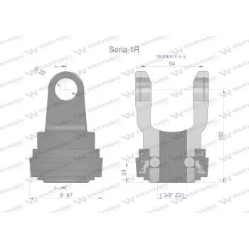 Widłak z pierścieniem 1 3/8 Z21 - 22X54  Seria 1R CE2020 Waryński-104209