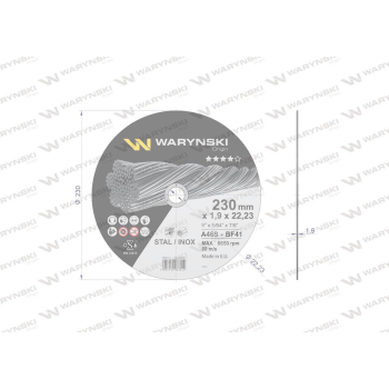Tarcza do cięcia metalu 230 x1.9 x22.23 mm Waryński-104247