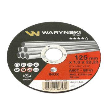 Tarcza do cięciai inoxu 125 x1.0 x22.23 mm Waryński-104249