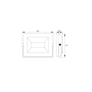Naświetlacz, Lampa LED SMD 230V 50W 4000K 4280LM IP65 CZARNY-104289