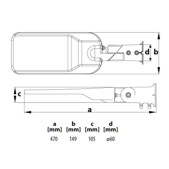 LAMPA, OPRAWA PARKINGOWA LED JAZMIN 50W 4000K 6750LM IP65-104307