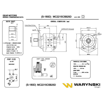 Silnik hydrauliczny MC2215C5B25D (S-180D) Waryński-104516