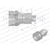 Szybkozłącze hydrauliczne gniazdo M16x1.5 gwint zewnętrzny EURO (ISO 7241-A) z eliminatorem ciśnienia Waryński-1059