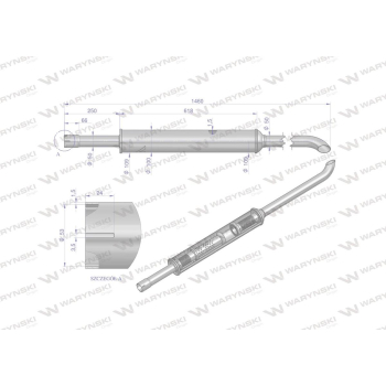 Tłumik 1460mm 5.6kg MF3 INOX WARYŃSKI-105140