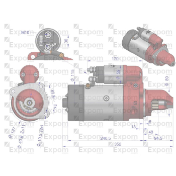 Rozrusznik R10C 24V 4.8kW STAR S200/S244/S266 EXPOM KWIDZYN eu-105206