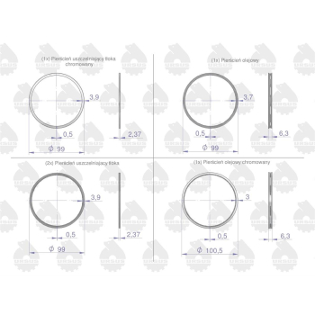 Komplet pierścieni silnika 1-tłok K1-2157-000  MF-4 ORYGINAŁ URSUS-10570