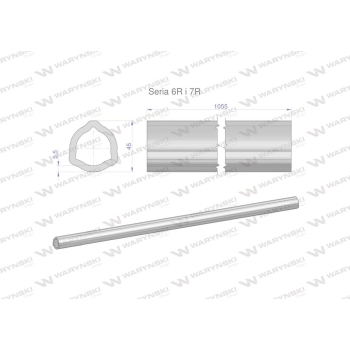 Rura wewnętrzna Seria 6R i 7R do wału 1210 przegubowo-teleskopowego 45x5.5mm 1055 mm WARYŃSKI