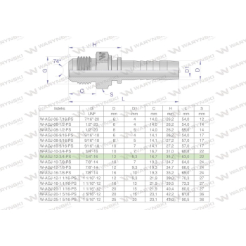 Zakucie hydrauliczne AGJ DN13 3/4
