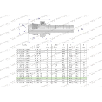 Zakucie hydrauliczne AGJ DN20 1 1/16