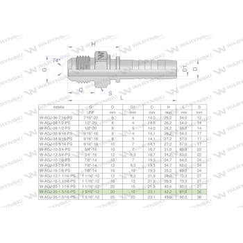 Zakucie hydrauliczne AGJ DN20 1 5/16