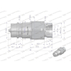 Szybkozłącze hydrauliczne wtyczka M22x1.5 gwint zewnętrzny EURO (9100822W) (ISO 7241-A) Waryński-10750
