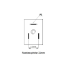 Wtyczka elektryczna wąska 3-pin (2+PE) rozstaw styków 11mm. PG9-107515