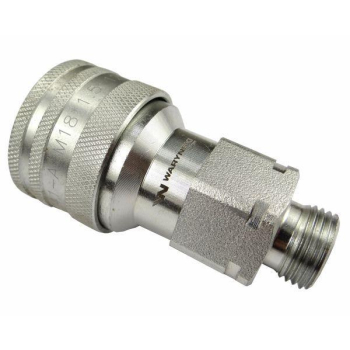 Szybkozłącze hydrauliczne gniazdo M18x1.5 gwint zewnętrzny EURO (9100818G) (ISO 7241-A) Waryński-10714
