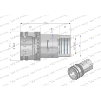 Szybkozłącze hydrauliczne gniazdo G1