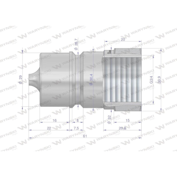 Szybkozłącze hydrauliczne wtyczka G3/4