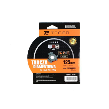 Tarcza diamentowa segmentowa 125x22.23 mm do cięcia betonu TEGER-109586
