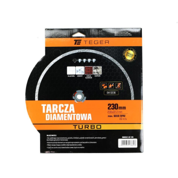 Tarcza diamentowa TURBO 230x22.23 mm TEGER-109607