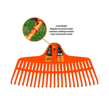 Grabie plastikowe do liści rozmiar M (mocowanie CLICK) / TEGER-109897