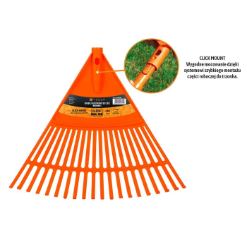 Grabie plastikowe do liści rozmiar L (mocowanie CLICK) / TEGER-109899