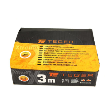 Miara stalowa dwustronna rozwijana 3m 16mm TEGER-110112