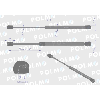Siłownik dachu 16367957 pasuje do Zetora Proxima Forterra POLMO-110313