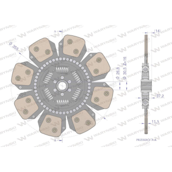 Tarcza sprzęgła Ceramiczna RENAULT Waryński-111182