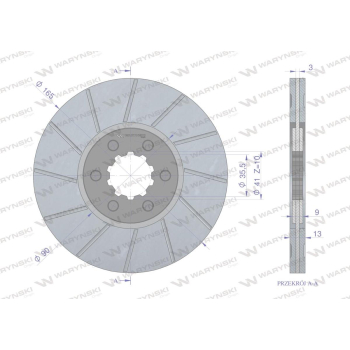 Tarcza hamulcowa 131788A1 CASE. Waryński-111217