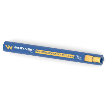 Wąż hydrauliczny do urządzeń myjących PERFECT-WASHER BLUE 135 stopni 2SN DN10 2-oplotowy 330 Bar Waryński