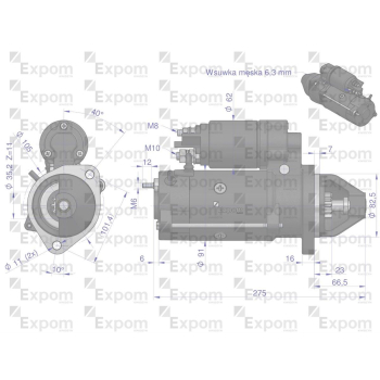Rozrusznik 12V DEUTZ  Typ Iskra  MS30 EXPOM KWIDZYN eu-111786