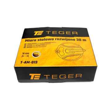 Miara stalowa rozwijana kompaktowa 16mm 30m TEGER-111806